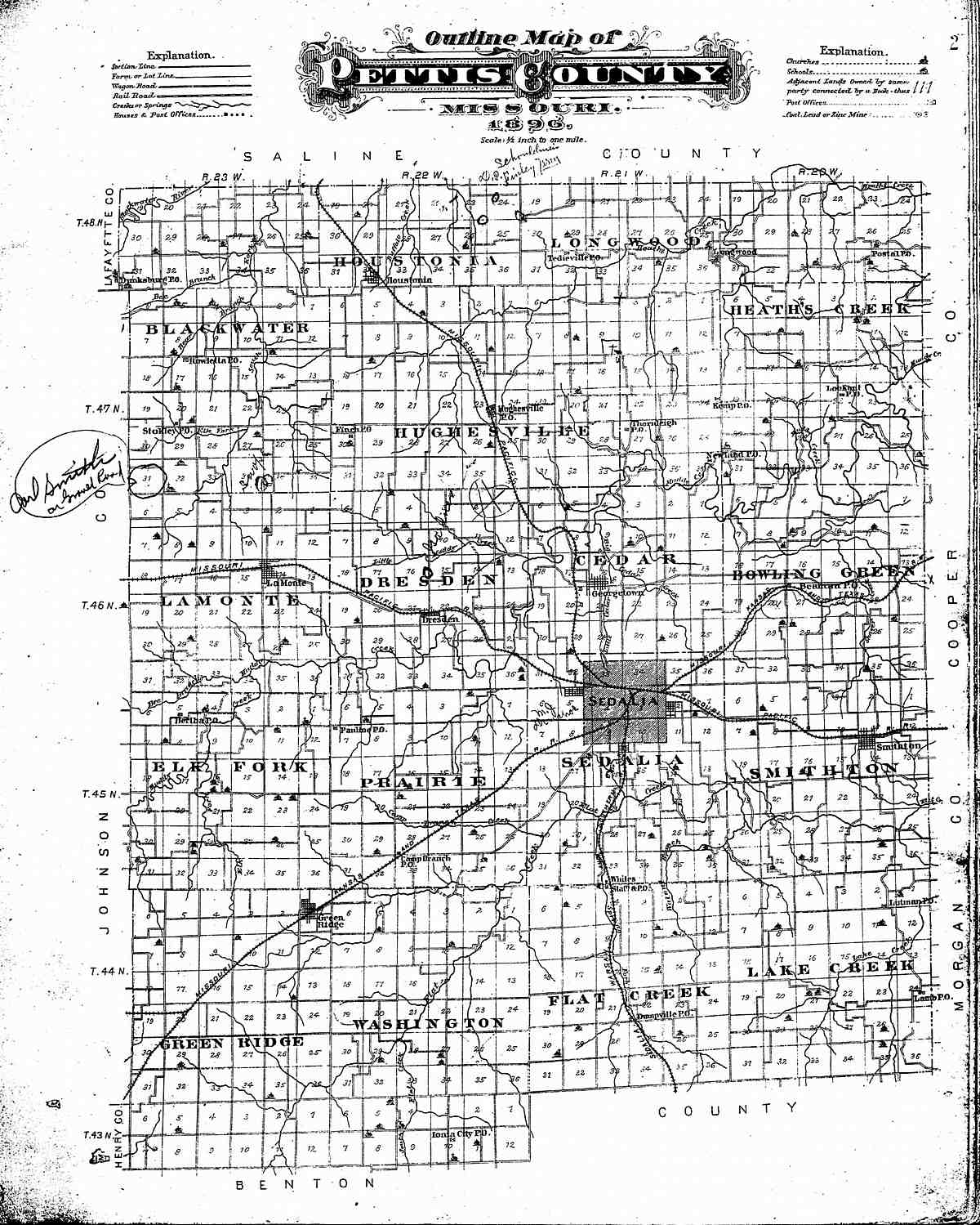 Pettis County Plat Map 1896 Plat Maps