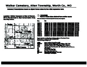 Walker Cemetery, Allen Twp., Worth Co., Missouri