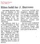John Burrows -- Obituary