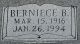 Berniece Morgan -- Grave Marker